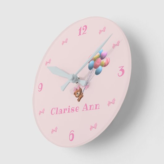 Aangepast Beer en ballonnen Ronde Klok (Hoek)