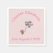 Aangepast Beer en ballonpapier Servet (Voorkant)