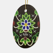 Aangepast Beer en pijlen van Ojibwe Keramisch Ornament (Links)