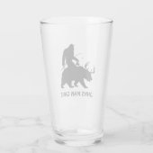 Aangepast Beer met asquatch-voetzool Gevist Glas (Achterkant)