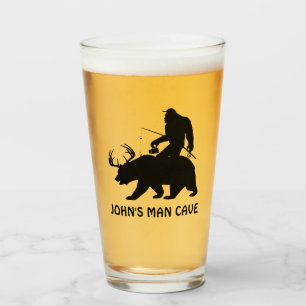 Aangepast Beer met asquatch-voetzool Gevist Glas