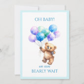 Aangepast Beer met ballonnen Kaart (Voorkant)