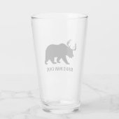 Aangepast Beer met Deer Antlers Beer Glass Glas (Achterkant)