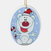 Aangepast Beer met snoepriet Keramisch Ornament (Rechts)