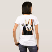 Aangepast Beer op achterzijde afdrukken van Panda T-shirt (Achterkant volledig)
