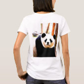 Aangepast Beer op achterzijde afdrukken van Panda  T-shirt (Achterkant)