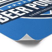 Aangepast Beer Pong Kampioenschap Logo Poster (Hoek)
