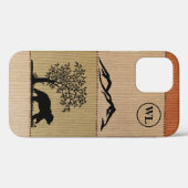 Aangepast Beer Silhouette Apple iPhone 12 Robuust  Case-Mate iPhone Case (Achterkant (horizontaal))