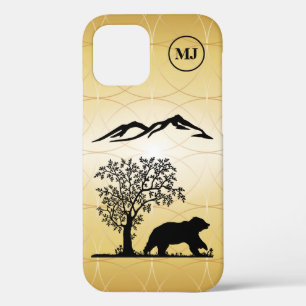 Aangepast Beer Silhouette Apple iPhone 12 Robuust Case-Mate iPhone Case