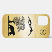 Aangepast Beer Silhouette Apple iPhone 12 Robuust  Case-Mate iPhone Case (Achterkant (horizontaal))