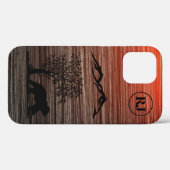 Aangepast Beer Silhouette Apple iPhone 12 Robuust Case-Mate iPhone Case (Achterkant (horizontaal))