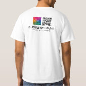 Aangepast beide zijgedrukte Mannen QR-code Logo we T-shirt (Achterkant)
