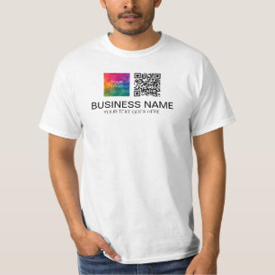Aangepast beide zijgedrukte Mannen QR-code Logo we T-shirt