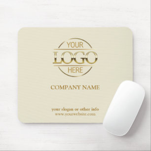Aangepast Beige Promotioneel Bedrijfslogo Muismat