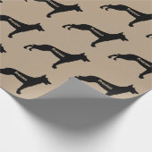 Aangepast Belgisch Malinois Hondenras Silhouet Cadeaupapier (Hoek)