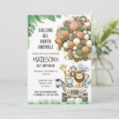 Aangepast bellen All Green White Balloon thema Kaart (Staand voorkant)