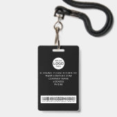 Aangepast bemanningslid barcode-evenement marmerba badge (Achterkant met lanyard)