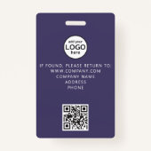 Aangepast bemanningslid QR Code Event Badge (Achterkant)