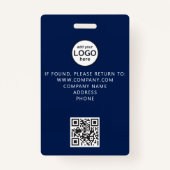 Aangepast bemanningslid QR Code Event Blue Badg Ba Badge (Achterkant)
