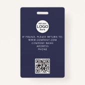Aangepast bemanningslid QR Code Event Blue Badge (Achterkant)