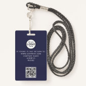 Aangepast bemanningslid QR Code Event Blue Badge (Achterkant met draagriem)