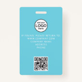 Aangepast bemanningslid QR Code Event Blue Badge (Achterkant)