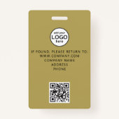 Aangepast bemanningslid QR Code Event Gold Badge (Achterkant)