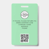 Aangepast bemanningslid QR Code Event Green Badge (Achterkant)