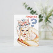 Aangepast, ben je mijn bruidsmeisje? uitnodiging briefkaart (Staand voorkant)