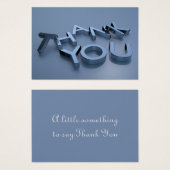 Aangepast bericht Blauw Hartelijk dank Visitekaartjes (Voorkant /achterkant)