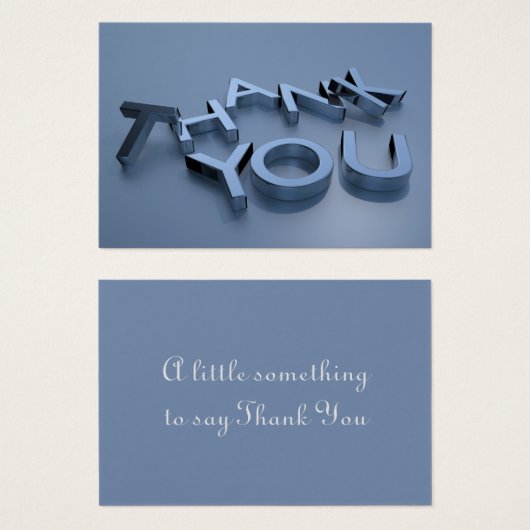 Aangepast bericht Blauw Hartelijk dank Visitekaartjes (Voorkant /achterkant)