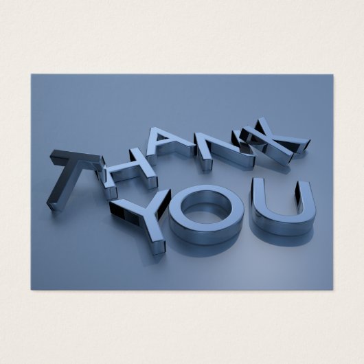 Aangepast bericht Blauw Hartelijk dank Visitekaartjes (Voorkant)