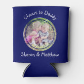 Aangepast bericht Blauw Kan Sleeve Wrap met Foto Blikjeskoeler (Voorkant)