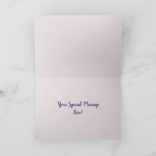 Aangepast bericht bloemig kaart (Binnen)