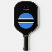 Aangepast bericht Botswana Vlag Pickleball Paddle (Achterkant)