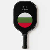 Aangepast bericht Bulgaarse vlag Pickleball Paddle (Achterkant)