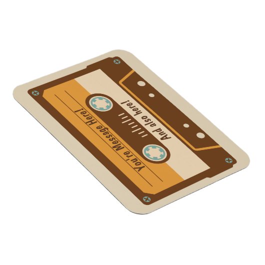 Aangepast bericht Cassettebandje ijskastmagneet Magneet (Rechterzijde)