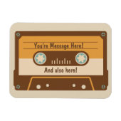 Aangepast bericht Cassettebandje ijskastmagneet Magneet (Horizontaal)