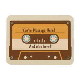 Aangepast bericht Cassettebandje ijskastmagneet Magneet