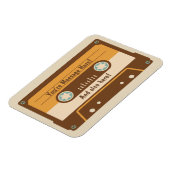 Aangepast bericht Cassettebandje ijskastmagneet Magneet (Linkerzijde)