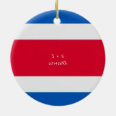 Aangepast bericht Costa Rica Vlag Keramisch Ornament (Achterkant)