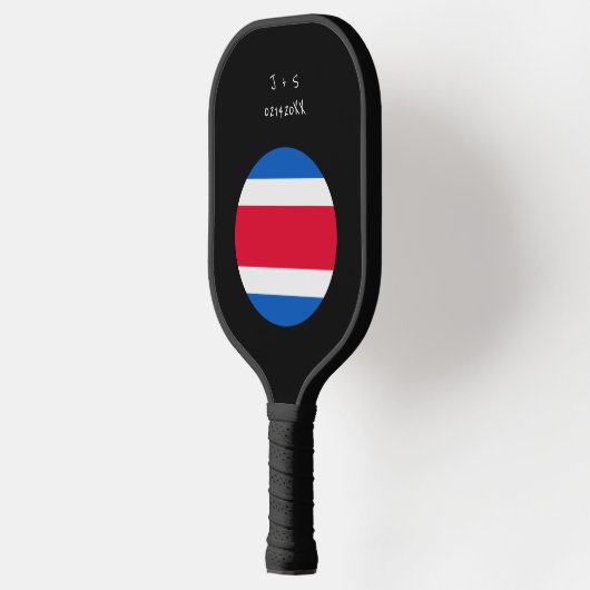 Aangepast bericht Costa Rica Vlag Pickleball Paddle (Links)