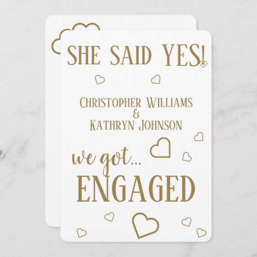 Aangepast bericht dat we hebben ingediend aankondiging (Voorkant / Achterkant)