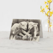 Aangepast bericht  dubbele lampjes kaart (Gele Bloem)