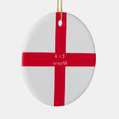 Aangepast bericht Engeland Vlag Keramisch Ornament (Rechts)