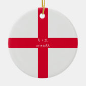 Aangepast bericht Engeland Vlag Keramisch Ornament (Voorkant)