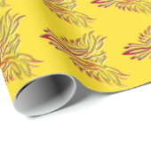 Aangepast bericht - Flampje Phoenix stijgt op Geel Cadeaupapier (Rol Hoek)