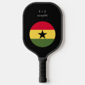 Aangepast bericht Ghana vlag Pickleball Paddle (Voorkant)