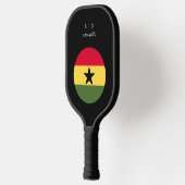 Aangepast bericht Ghana vlag Pickleball Paddle (Links)