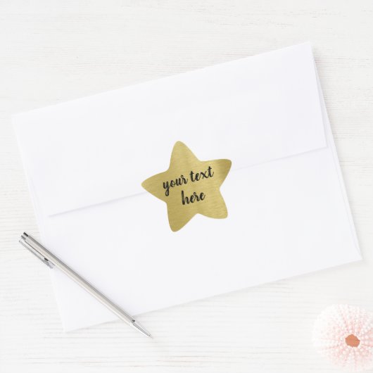 Aangepast bericht Gold Award Ster Sticker (Envelop)
